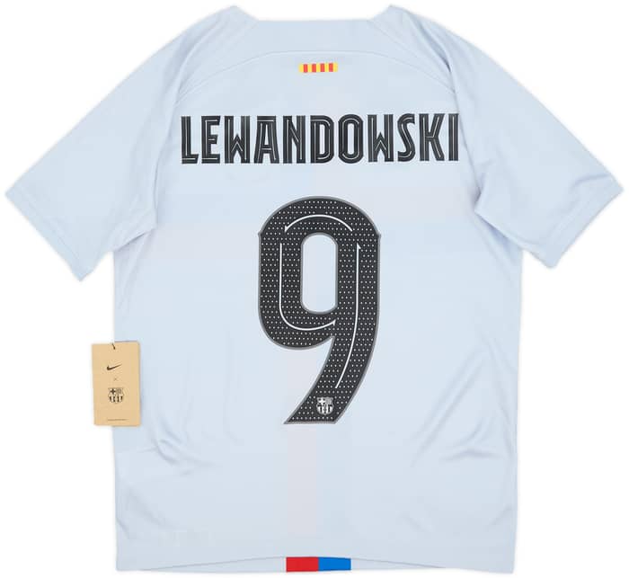 2022-23 Barcelona Third Shirt Lewandowski #9 (XL.Boys)
