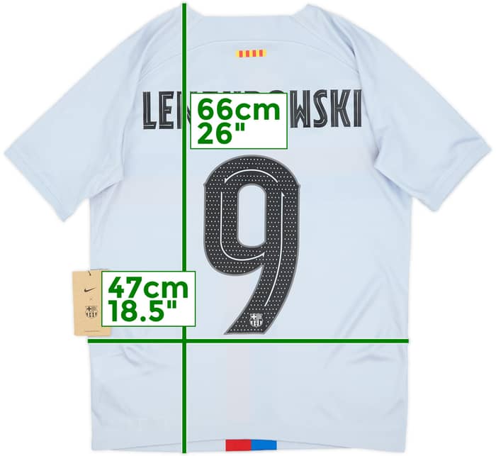2022-23 Barcelona Third Shirt Lewandowski #9 (XL.Boys)