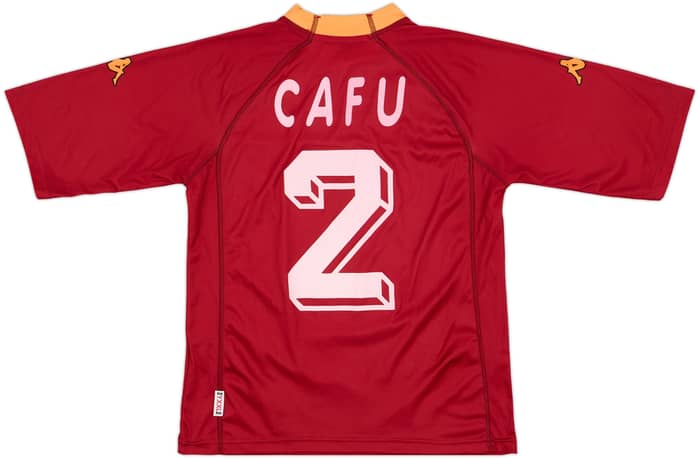 2000-01 Roma Basic Home Shirt Cafu #2 - 7/10 - (XL.Boys)