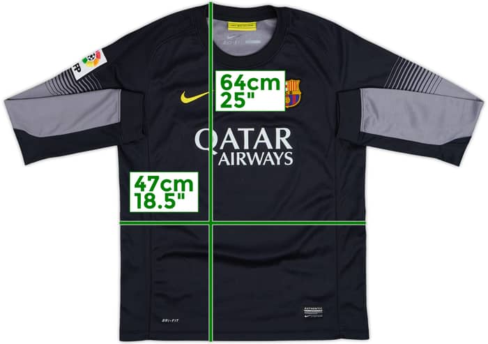 2013-14 Barcelona GK Shirt - 8/10 - (L.Boys)