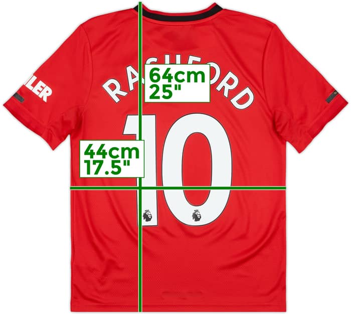 2019-20 Manchester United Home Shirt Rashford #10 - 8/10 - (L.Boys)