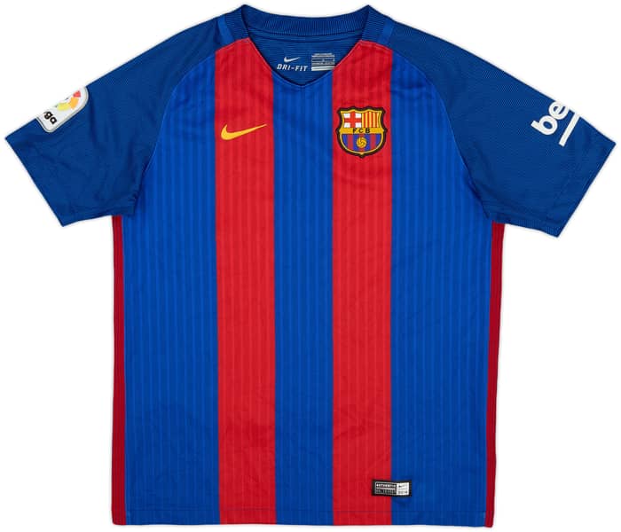 2016-17 Barcelona Home Shirt - 7/10 - (L.Boys)