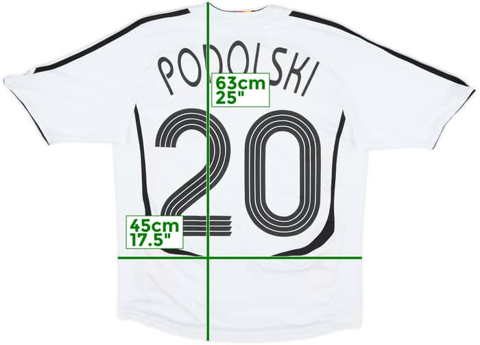 2005-07 Germany Home Shirt Podolski #20 - 8/10 - (L.Boys)