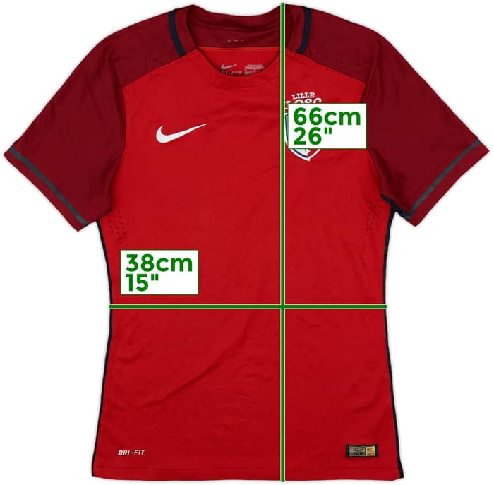 2015-16 Lille Authentic Home Shirt - 8/10 - (S)