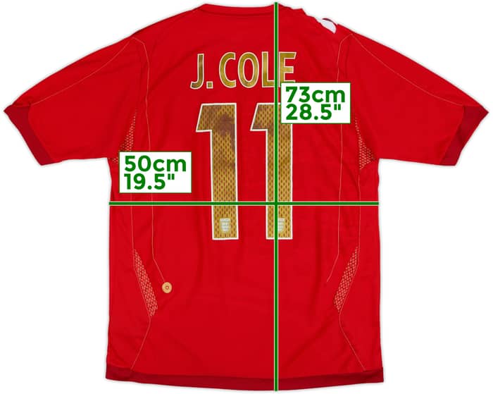 2006-08 England Away Shirt J. Cole #11 - 5/10 - (M)