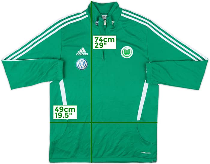 2011-12 Wolfsburg adidas 1/4 Zip Drill Top - 7/10 - (L)