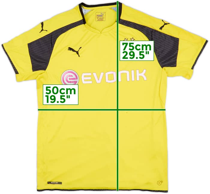 2016-17 Borussia Dortmund Home European Shirt - 4/10 - (L)