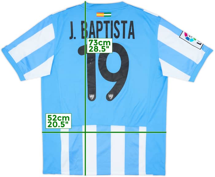 2011-12 Malaga Home Shirt J.Baptista #19 - 7/10 - (M)