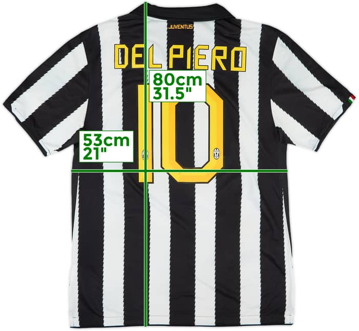 2010-11 Juventus Home Shirt Del Piero #10 - 7/10 - (L)