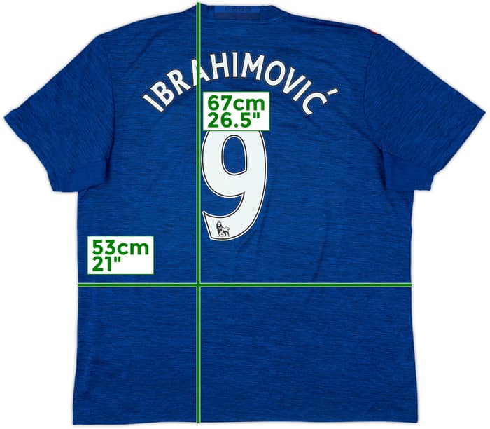 2016-17 Manchester United Away Shirt Ibrahimovic #9 - 5/10 - (XL)