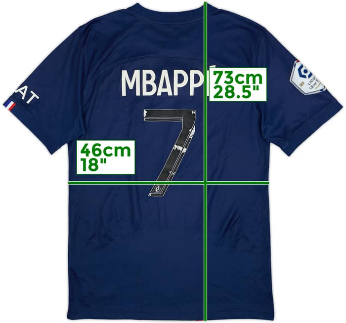 2022-23 Paris Saint-Germain Home Shirt Mbappe #7 - 4/10 - (S)