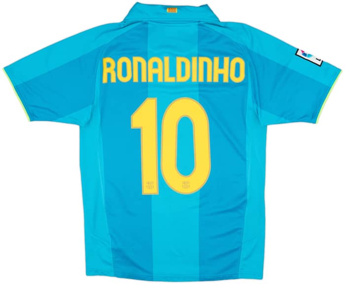 2007-09 Barcelona Away Shirt Ronaldinho #10 - 7/10 - (S)