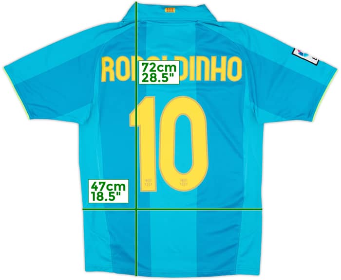 2007-09 Barcelona Away Shirt Ronaldinho #10 - 7/10 - (S)