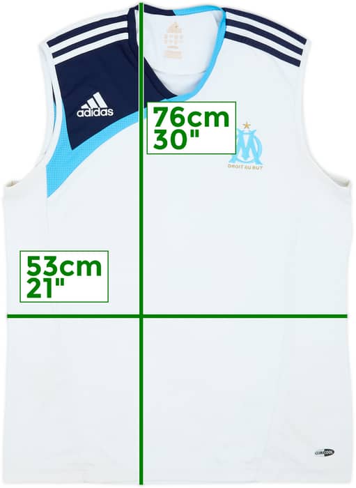 2007-08 Olympique Marseille adidas Training Vest - 7/10 - (L)