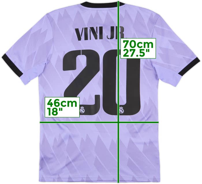 2022-23 Real Madrid Away Shirt Vini Jr #20 - 8/10 - (XS)