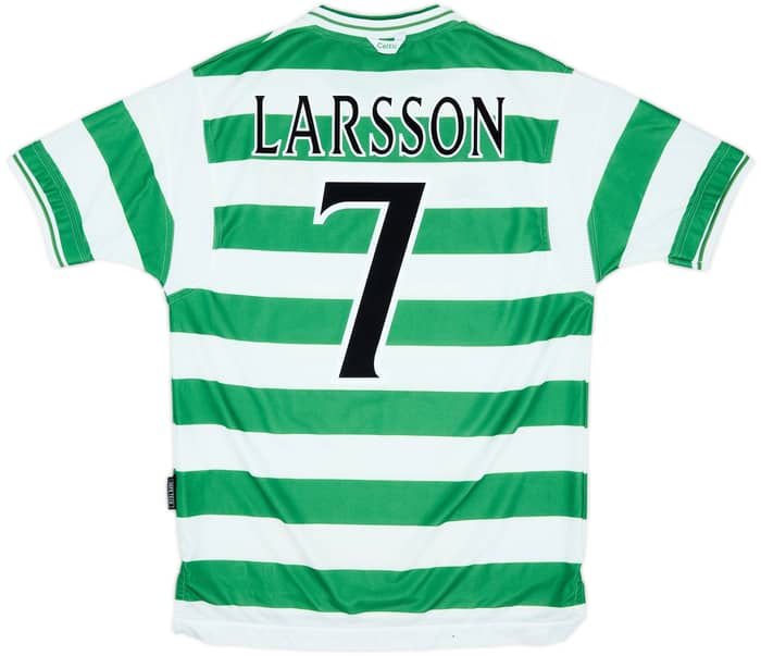 1999-01 Celtic Home Shirt Larsson #7 - 6/10 - (M)