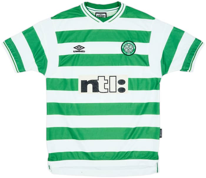 1999-01 Celtic Home Shirt Larsson #7 - 6/10 - (M)