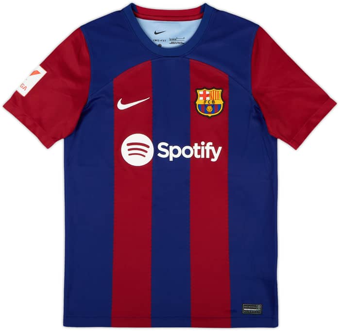 2023-24 Barcelona Home Shirt - 8/10 - (L.Boys)