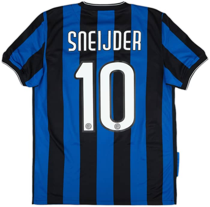 2009-10 Inter Milan Home Shirt Sneijder #10 - 6/10 - (M)