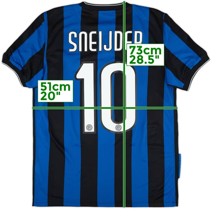 2009-10 Inter Milan Home Shirt Sneijder #10 - 6/10 - (M)