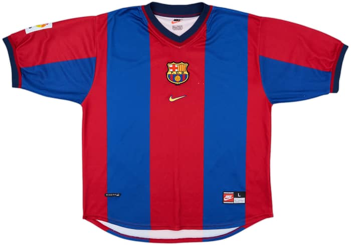 1998-00 Barcelona Home Shirt Rivaldo #11 - 8/10 - (L)