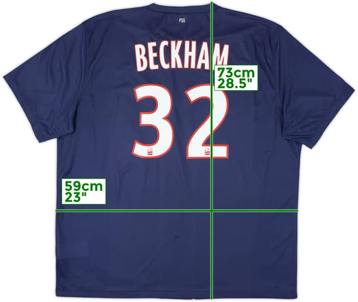 2012-13 Paris Saint-Germain Home Shirt Beckham #32 - 8/10 - (XXL)