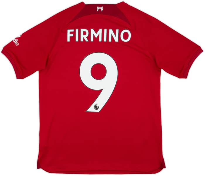 2022-23 Liverpool Home Shirt Firmino #9 - 9/10 - (XL.Boys)