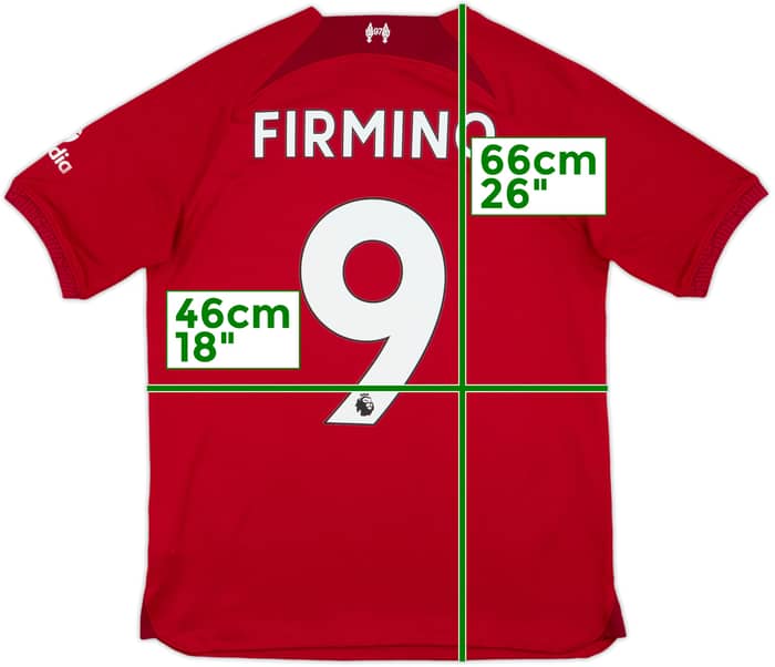2022-23 Liverpool Home Shirt Firmino #9 - 9/10 - (XL.Boys)