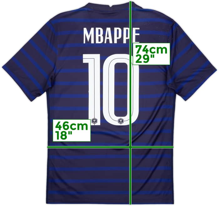 2020-21 France Home Shirt Mbappe #10 - 8/10 - (S)
