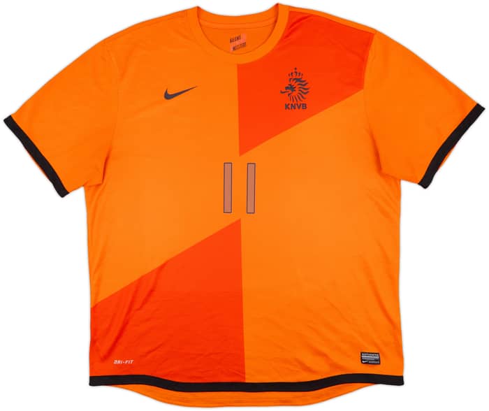 2012-13 Netherlands Home Shirt Robben #11 - 6/10 - (3XL)