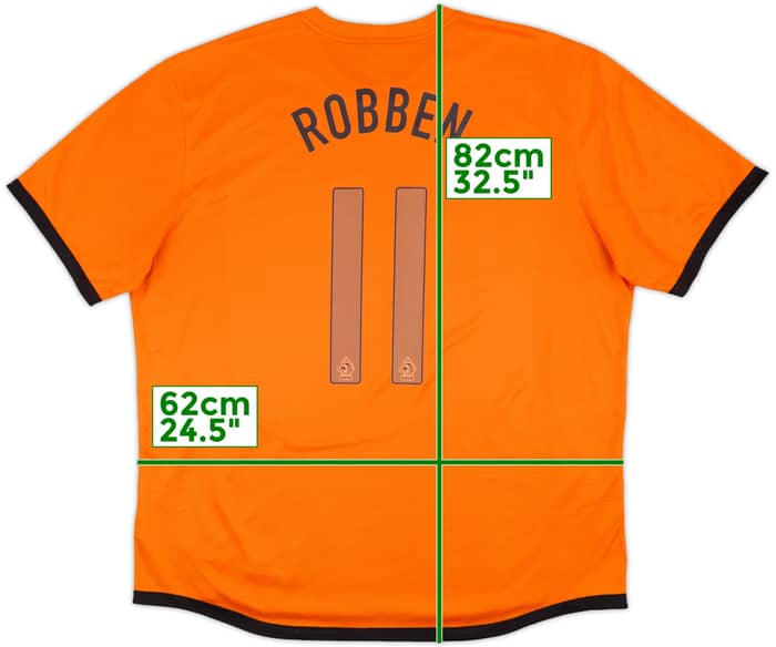 2012-13 Netherlands Home Shirt Robben #11 - 6/10 - (3XL)