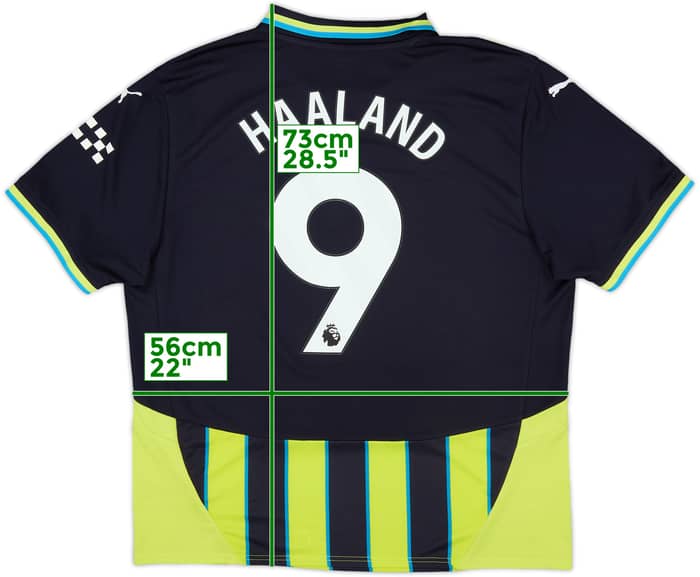 2024-25 Manchester City Away Shirt Haaland #9 - 8/10 - (XL)