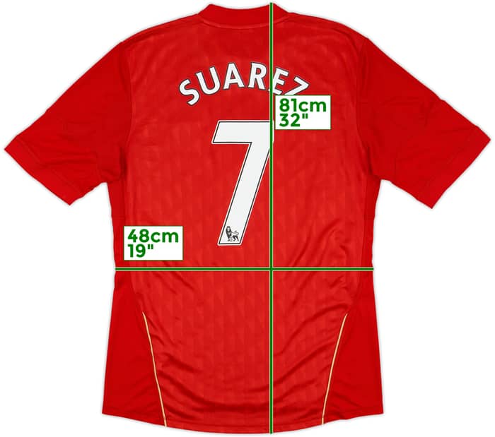 2010-12 Liverpool Home Shirt Suarez #7 - 4/10 - (M)