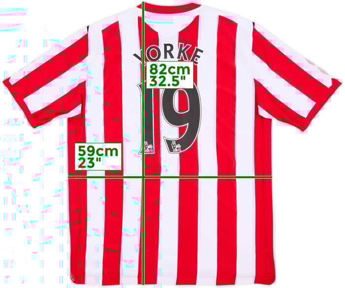 2007-08 Sunderland Home Shirt Yorke #19 - 8/10 - (XXL)