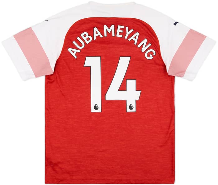2018-19 Arsenal Home Shirt Aubameyang #14 - 4/10 - (L)
