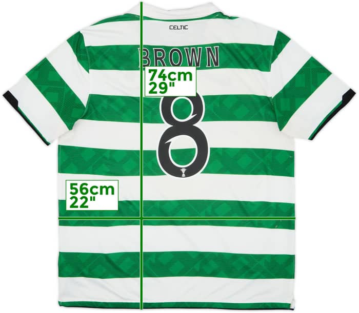 2010-12 Celtic Home Shirt Brown #8 - 6/10 - (L)