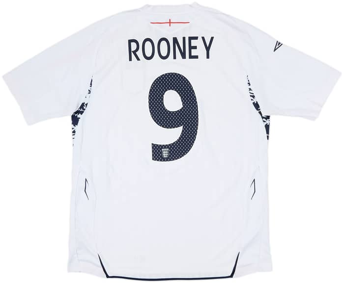 2007-09 England Home Shirt Rooney #9 - 6/10 - (XL)