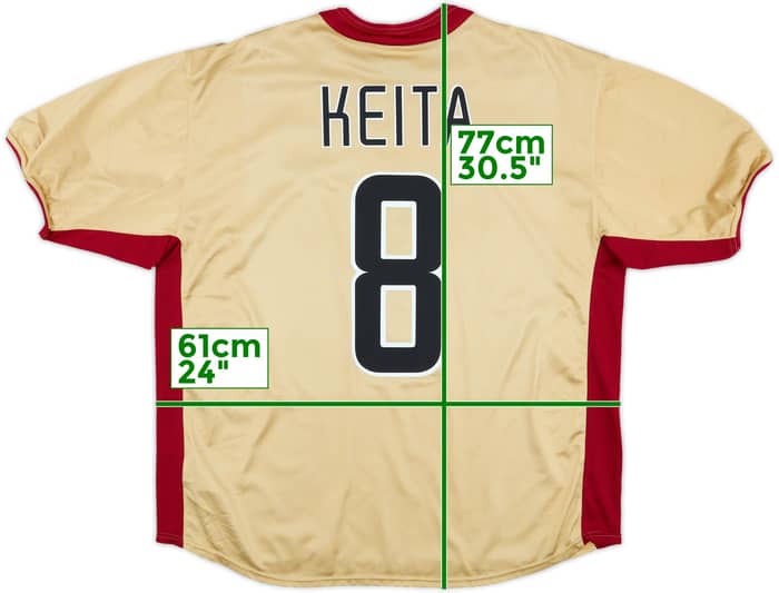 2002-03 Lens Home Shirt Keita #8 - 9/10 - (XL)