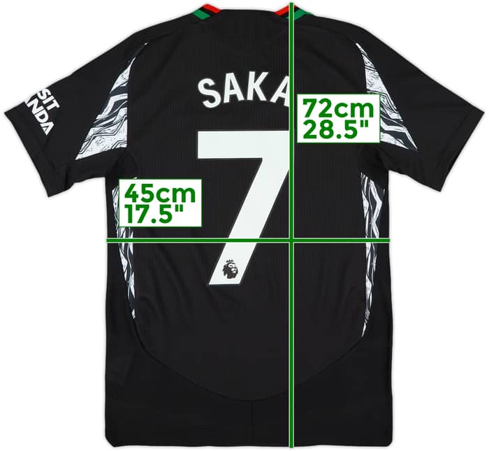 2024-25 Arsenal Authentic Away Shirt Saka #7 (S)