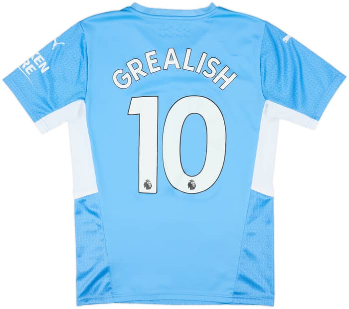 2021-22 Manchester City Home Shirt Grealish #10 - 6/10 - (S)