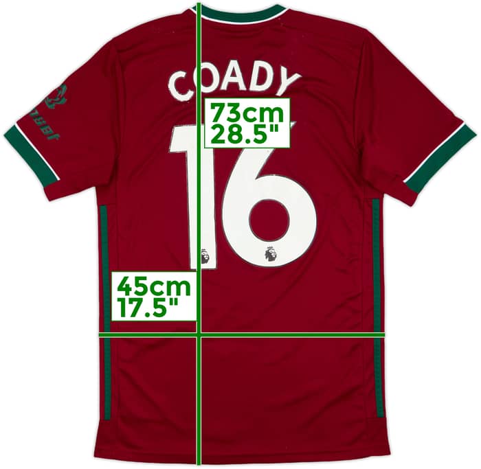 2020-21 Wolves Third Shirt Coady #16 - 5/10 - (S)