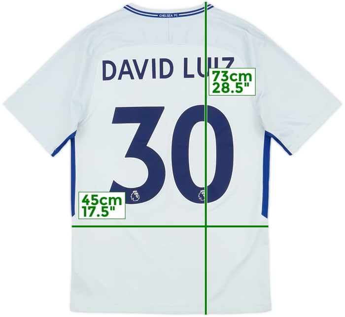 2017-18 Chelsea Away Shirt David Luiz #30 - 8/10 - (S)