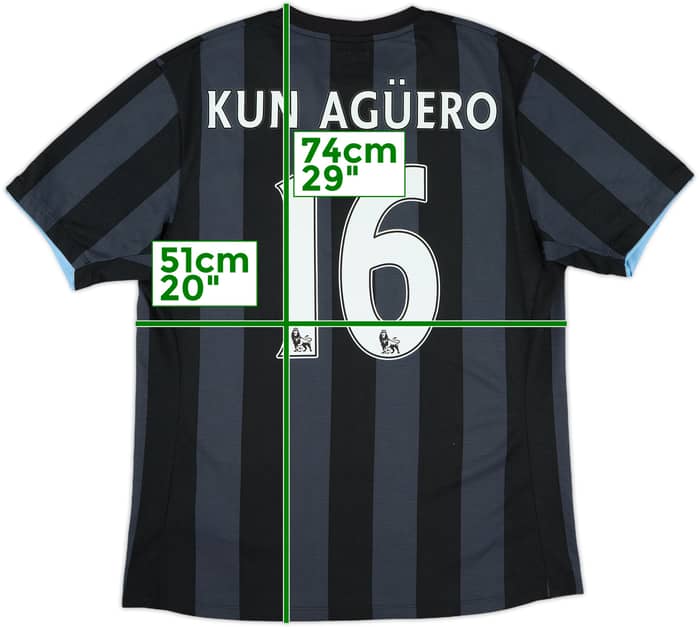 2012-13 Manchester City Third Shirt Kun Aguero #16 - 7/10 - (M)