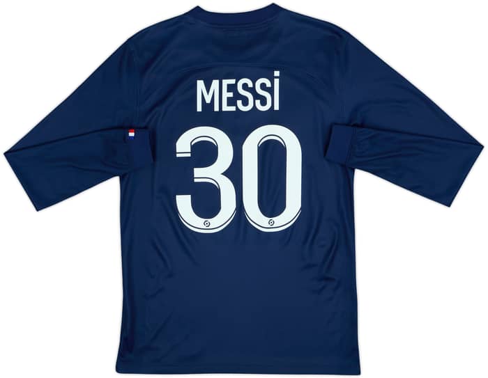 2022-23 Paris Saint-Germain Home L/S Shirt Messi #30 - 8/10 - (S)