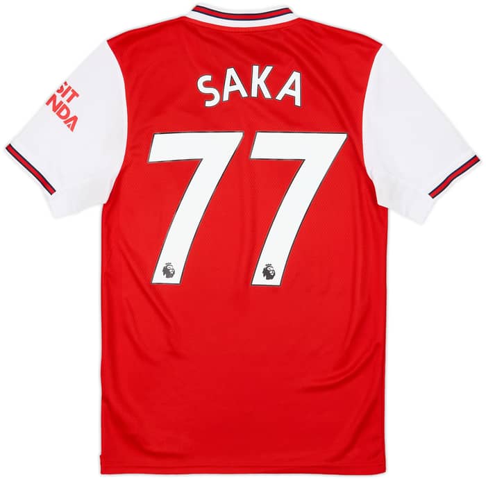 2019-20 Arsenal Home Shirt Saka #77 - 8/10 - (XS)
