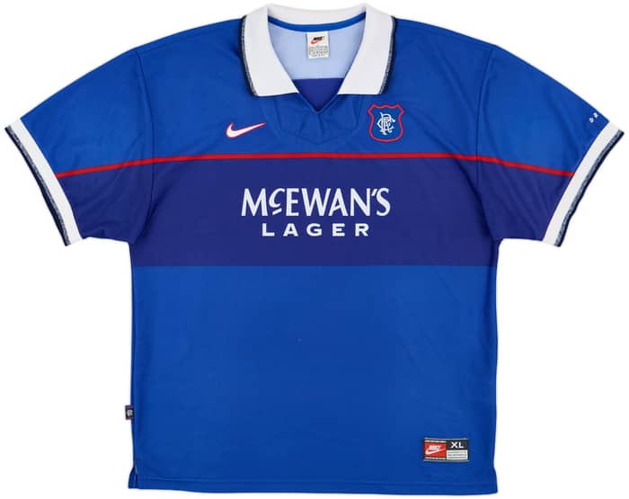 1997-99 Rangers Home Shirt Gascoigne #8 - 8/10 - (XL)