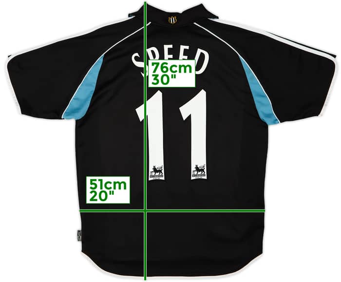 2000-01 Newcastle Away Shirt Speed #11 - 8/10 - (M)