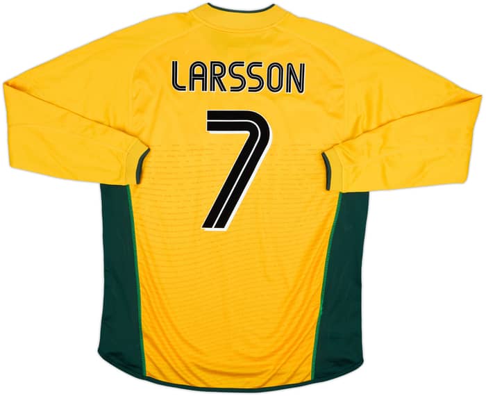 2002-03 Celtic Away L/S Shirt Larsson #7 - 8/10 - (L)