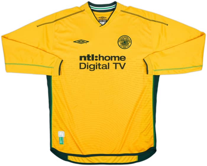 2002-03 Celtic Away L/S Shirt Larsson #7 - 8/10 - (L)