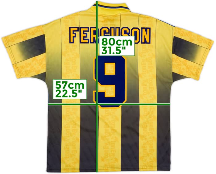 1996-98 Everton Away Shirt Ferguson #9 - 9/10 - (L)
